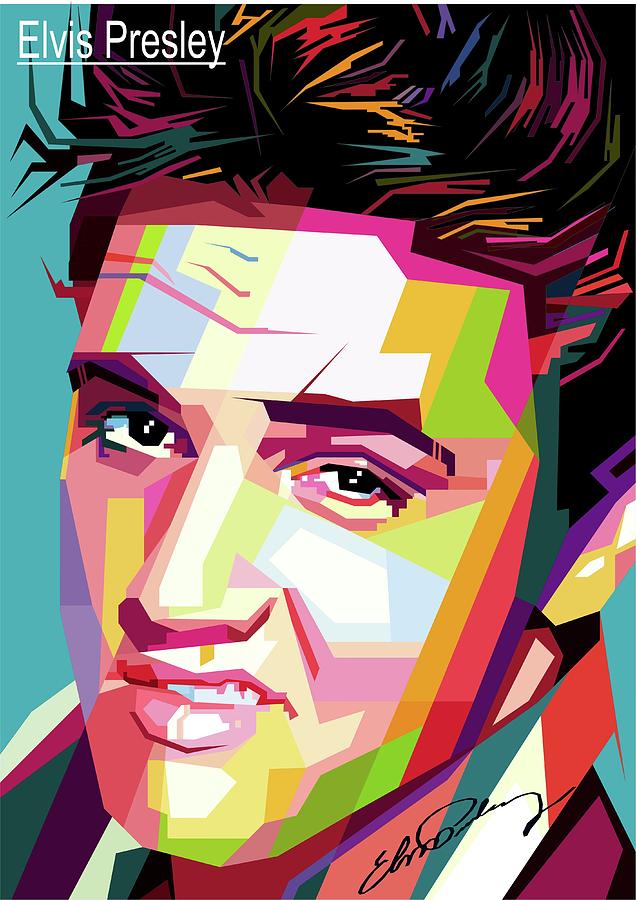 Elvis Presley Digital Art by Rony Hidayat - Fine Art America
