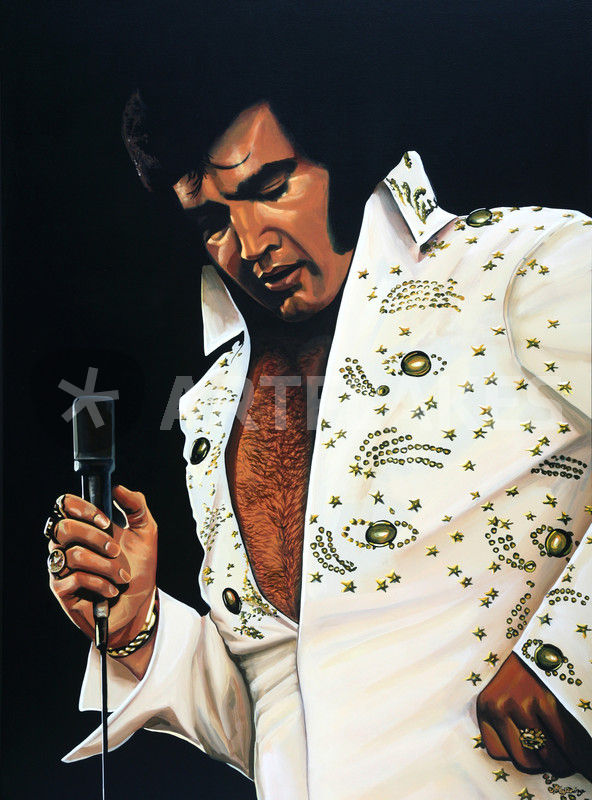 Elvis Presley painting" Painting art prints and posters by Paul Meijering - ARTFLAKES.COM